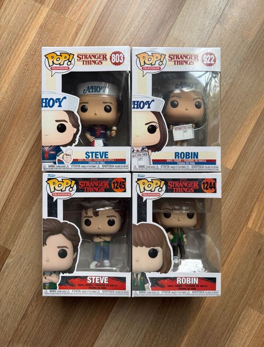 Funko Pop Stranger Things  - сет Стів #803 та Робін #922 з кафе Ahoy