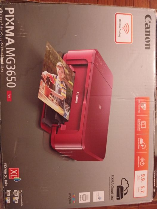 Impressora multifunções Canon Pixma MG3650S Impressora Multifunções Vermelha