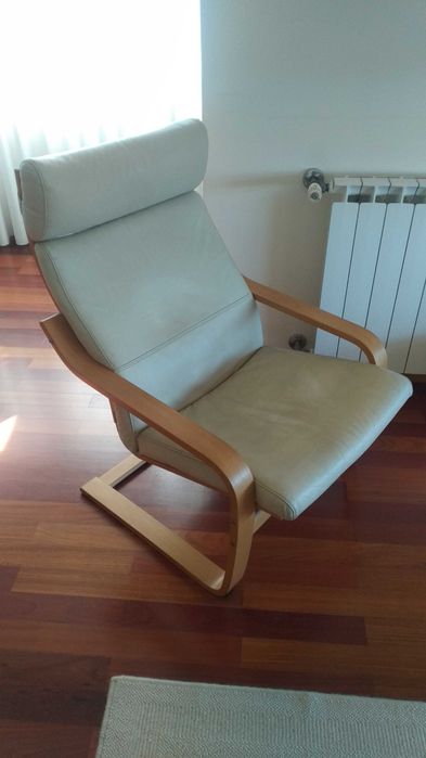 Cadeira de baloiço em pele
