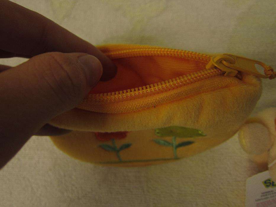 Estojo Setita Laranja com fecho 18 cm x 10 cm NOVO