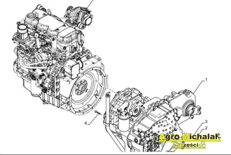 Silnik, skrzynia  ładowarka New holland LM7.35, LM6.32, LM9,35