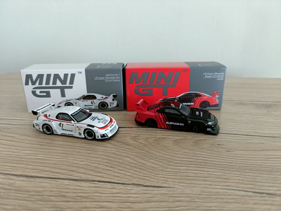 Mini GT Mazda RX 7 LB i Nissan Silvia s15 LB ADVAN