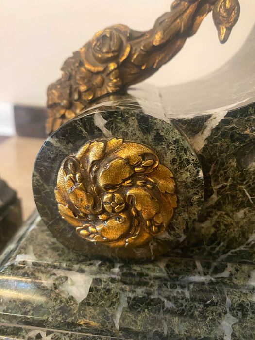 Zegar kominkowy brąz Francja XIX W