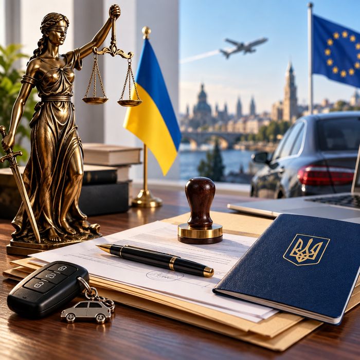 Документи та авто-послуги для українців за кордоном — консультація, оформлення та супровід онлайн без зайвих поїздок.