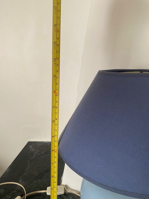 Two vintage blue table lamps506695583563130884