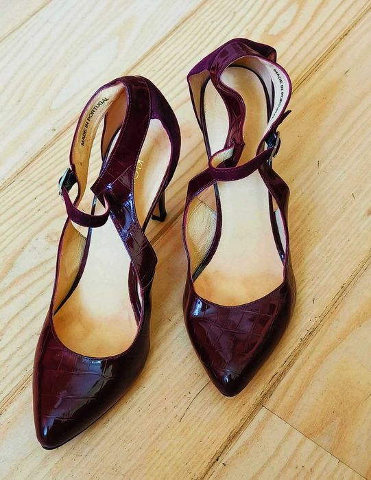 Buty wizytowe bordowe