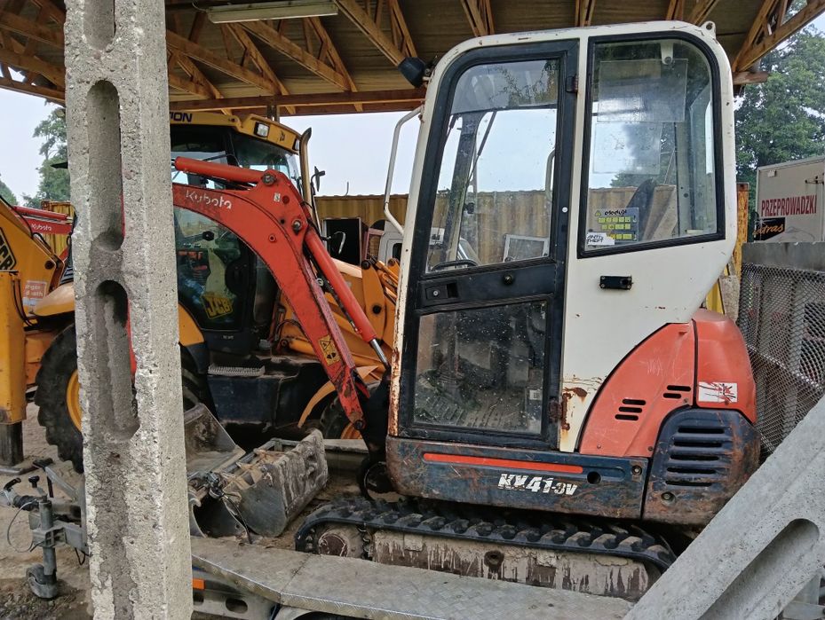 Minikoparka Kubota kx 41 3v plus przyczepa