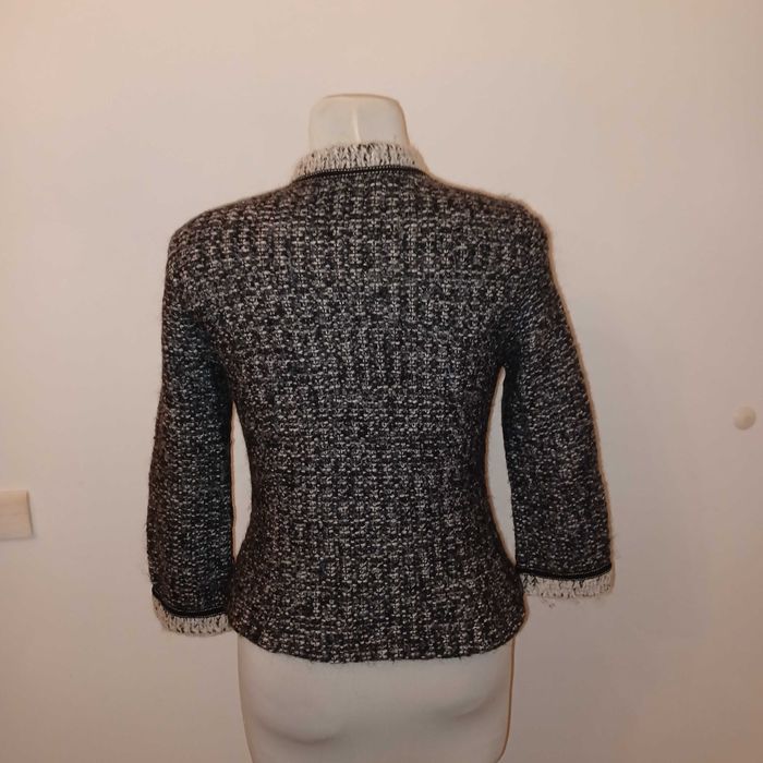 MARC CAIN żakiet/sweter wełna+alpaka +inne ciepły styl Channel M/L