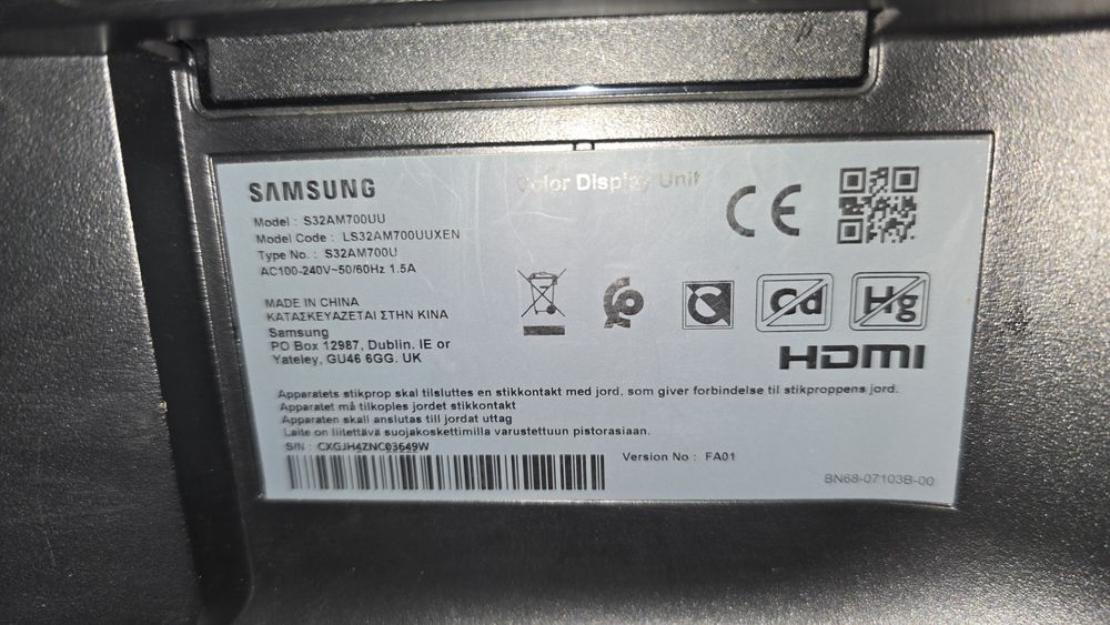 Smart monitor Samsung M7, 4k, 32",Dex WiFi