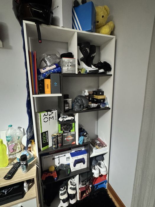 Estante Arrumação Branca/Preta