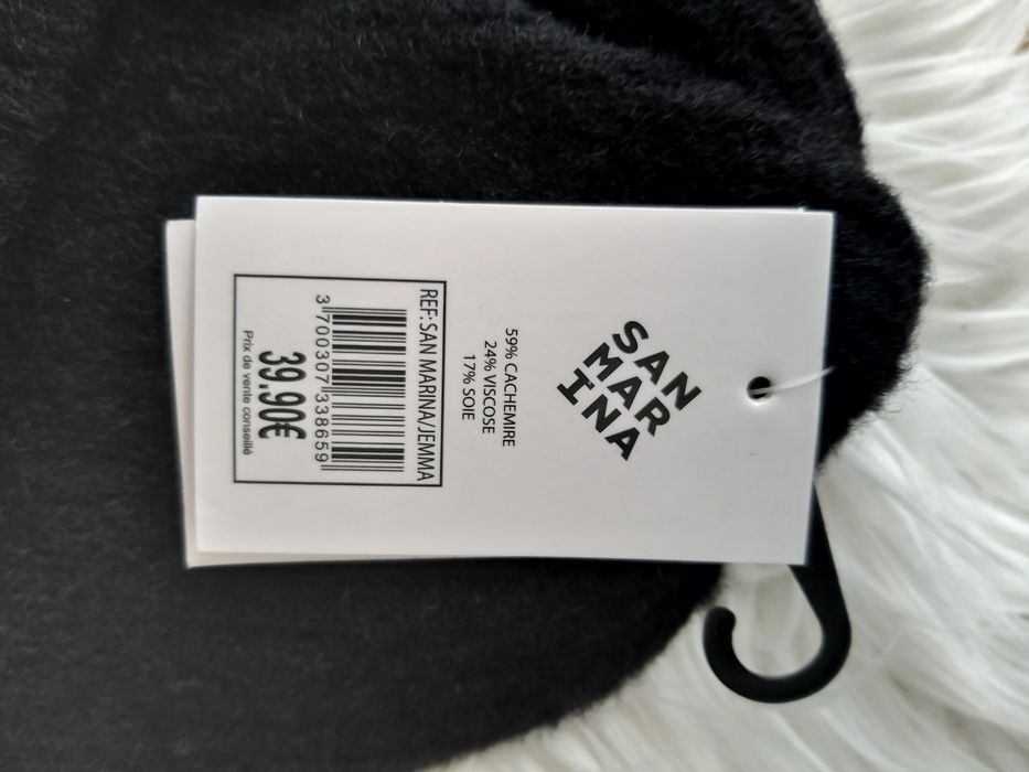 Czapka unisex zimowa 100% wełna kaszmir SanMarina Premium jakość