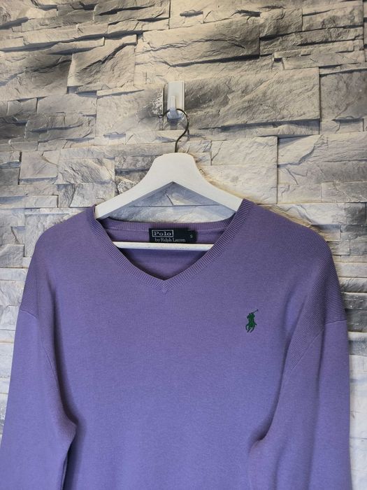 Sweter Polo Ralph Lauren Serek Fioletowy Logo Basic