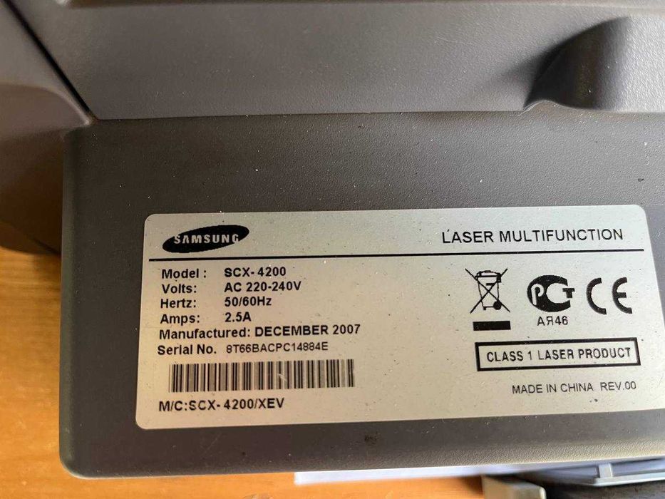 Мфу Samsung SCX 4200 Ксерокс/принтер/сканер НА ЗАПЧАСТИ