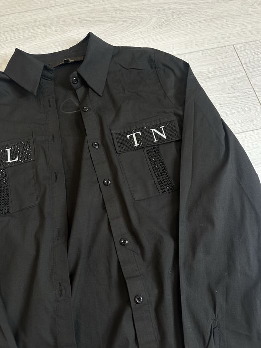 Чорна сорочка під бренд Valentino