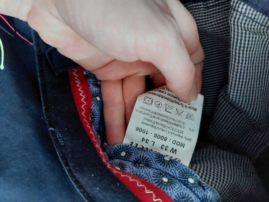 spodnie garnitur eleganckie m l niebieskie granatowe materiałowe