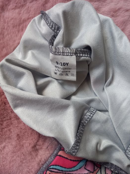 Legginsy getry spodnie dzwony szerokie jednorożce konie 9-10 lat 134-1