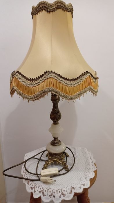 Lampa Herda styl francuski vintage marmur mosiądz