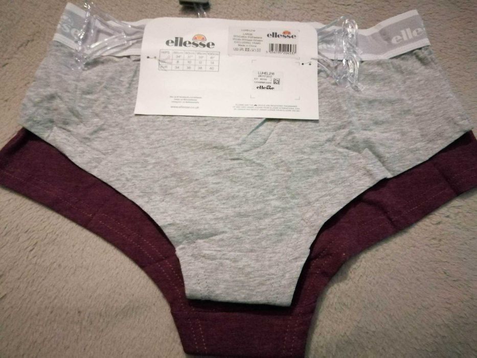 ELLESSE 2 Pack 2 x Figi Nowe Majtki Damskie Eur 42 Oryginalne 100%