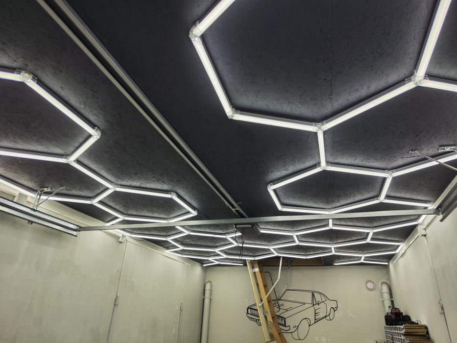 Лед лампи освітлення хексагон hexagon lighting гаражне детейлінг