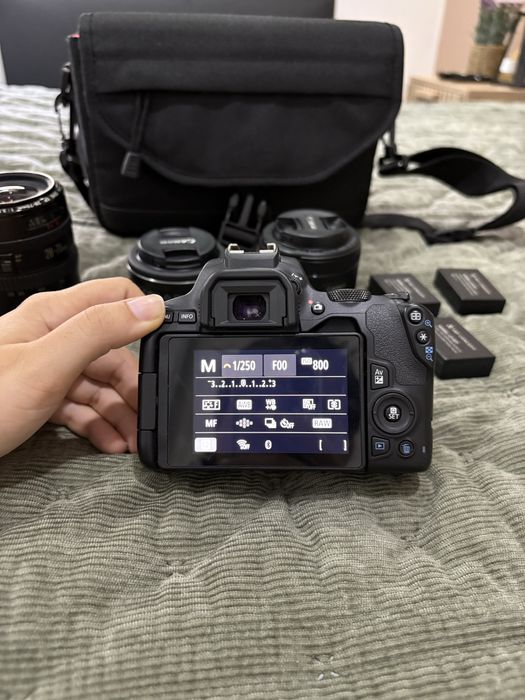 Canon 250D + objetivas + baterias