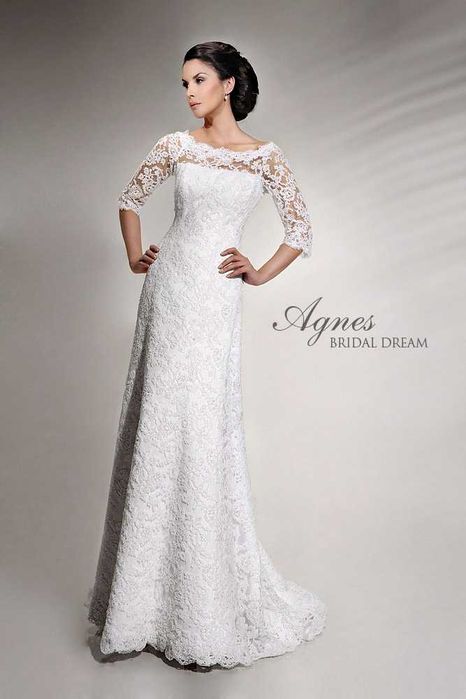 Elegancka suknia ślubna z kolekcji Agnes (10505) Platinium Collection