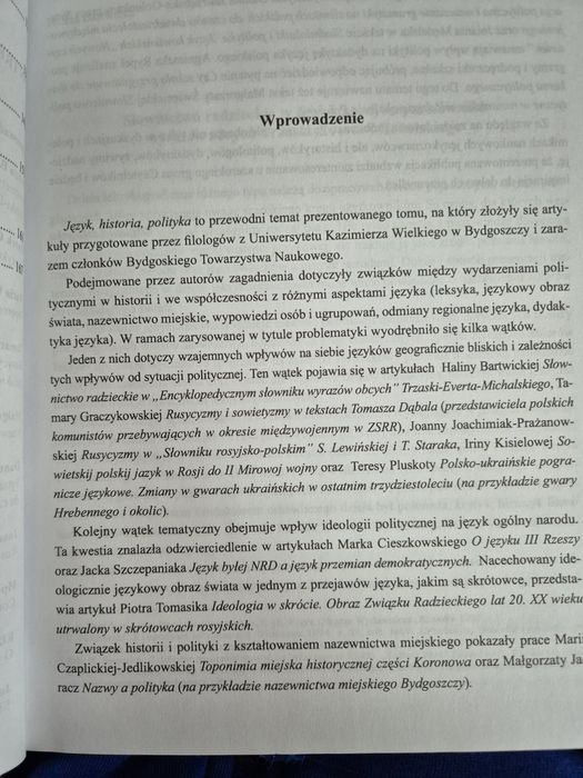 Książka Język Historia Polityka