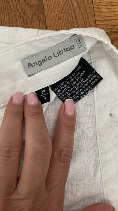 Продам белые льняные брюки WE, Angelo Litrico