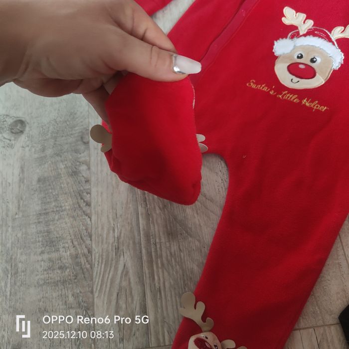 Pajacyk renifer unisex 6-9m