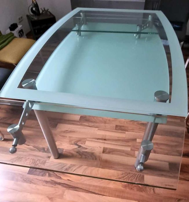 stol duzy szklany rozkladany