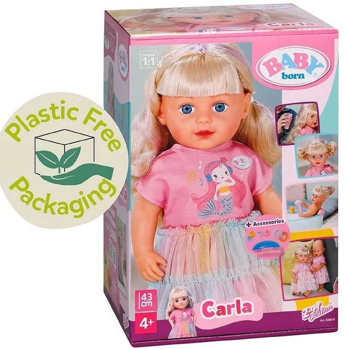 Лялька BABY born Карла 43 см + аксесуари для волосся 838006
