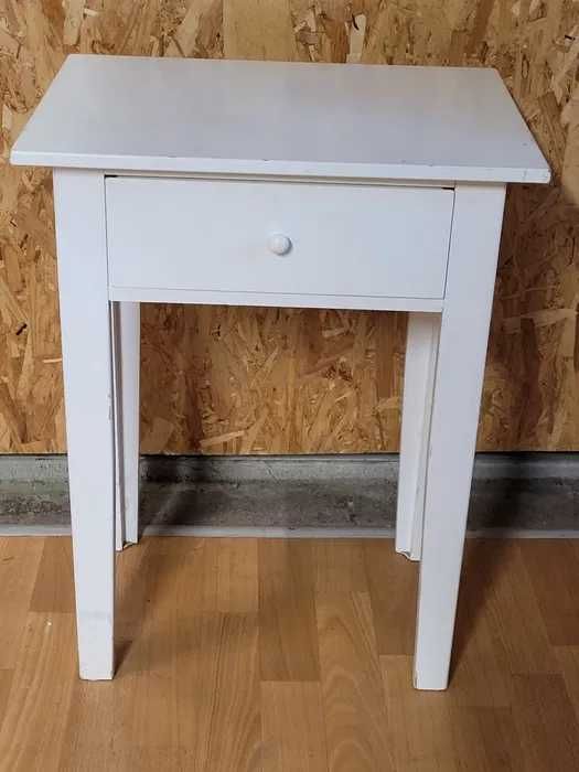 Konsolka biała z szufladą stolik nocny