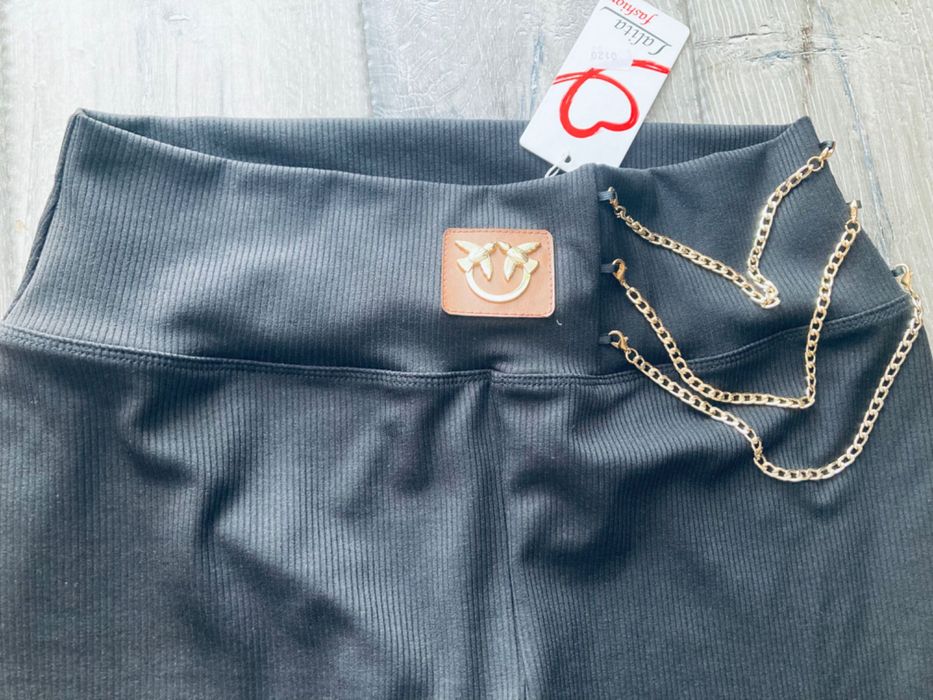 Nowe legginsy prążek XL
