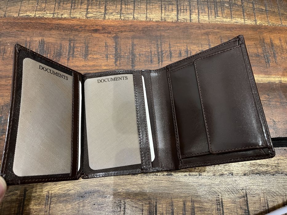 Portfel męski, skórzany, brązowy