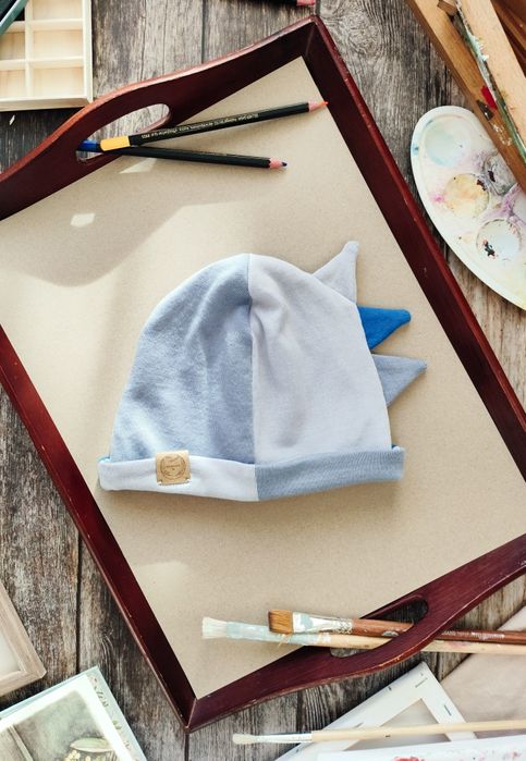 Czapka beanie, merino, dinozaur