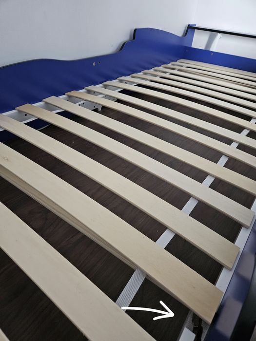 Cama carro de corrida para crianças 90x200 cm Azul