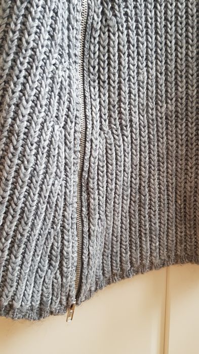 Ponczo kardigan sweter  XS S wełna alpaka