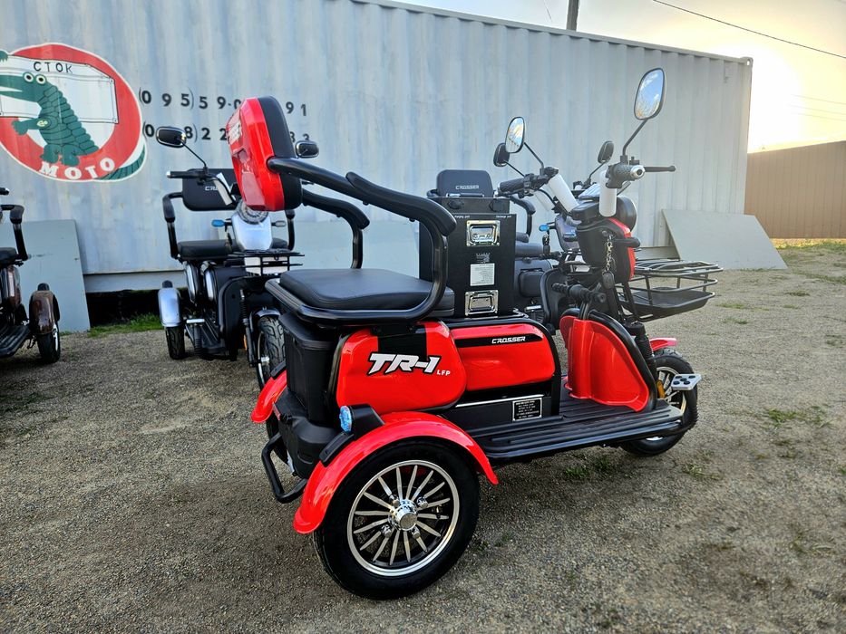 ЭЛЕКТРОСКУТЕРЫ электротрицикл скутер трицикл кросер tr1 tr5 cargo10  стокмото мопеды  stokmoto