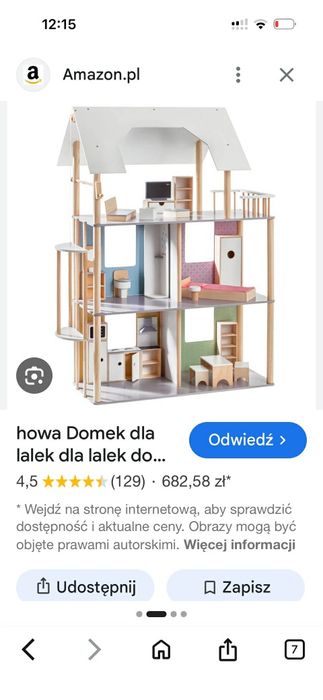 Piekny duży domek dla lalek