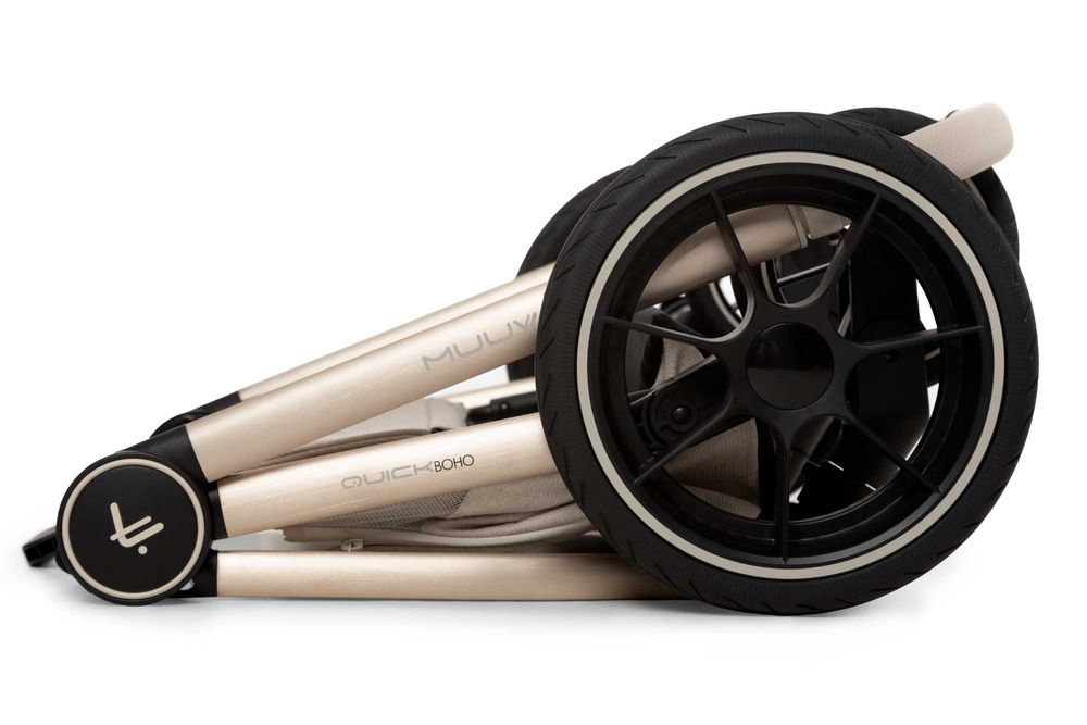 Wózek Muuvo Quick BOHO 2w1 Lekki Składany Gondola+Spacerówka +Adaptery