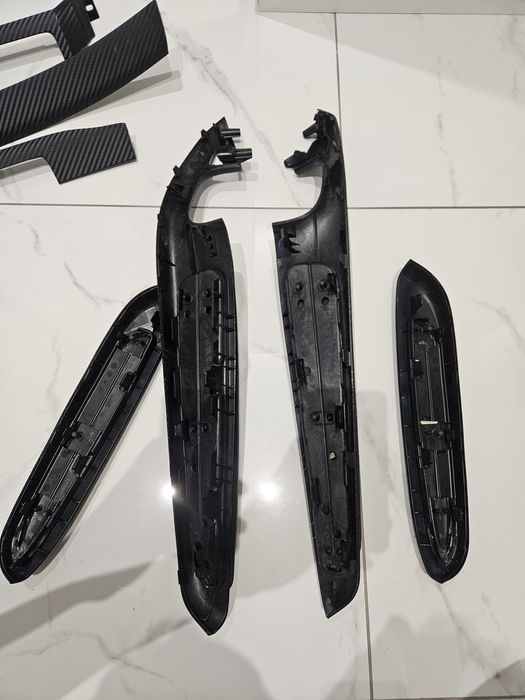 Dekory bmw e46 coupe czarne carbon cube /  beżowe wnętrze