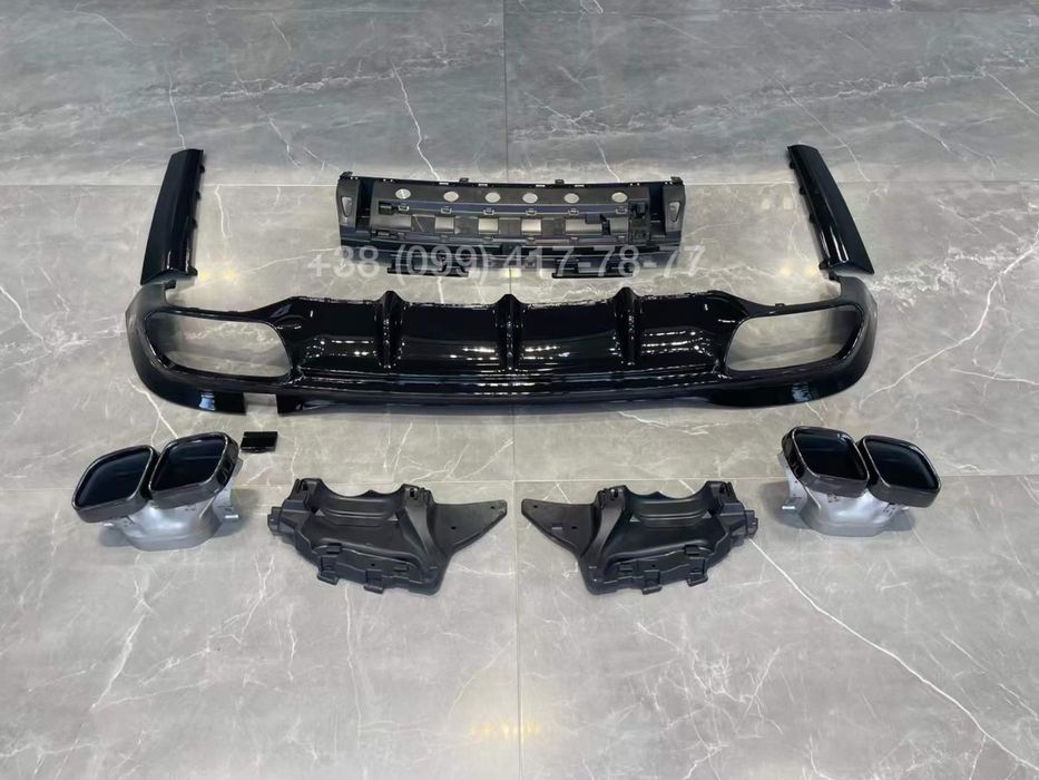Диффузор насадки S63 E Performance AMG Mercedes W223 V223 Обвес Бампер