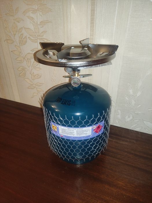 Туристичний газовий балон 7,2л (3кг газу) + пальник