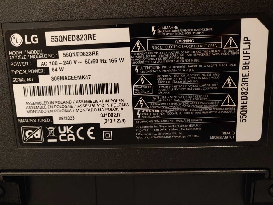 Telewizor LG 55QNED823RE