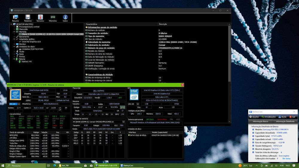 Portátil 2-em-1 Dell Inspiron 13 5368 (P69G)
