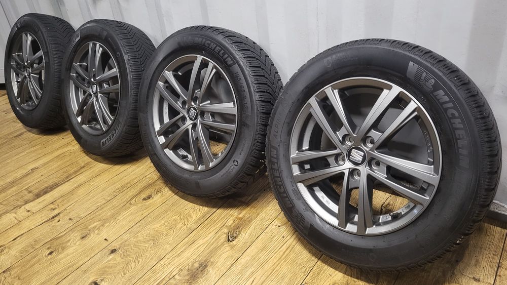 Felgi Seat 15" 5x100 z oponami 185/65 R15 IBIZA FR VW Polo Skoda Fabia