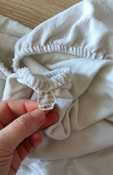 Prześcieradło frotte do łóżeczka dziecięcego, 90x160 cm