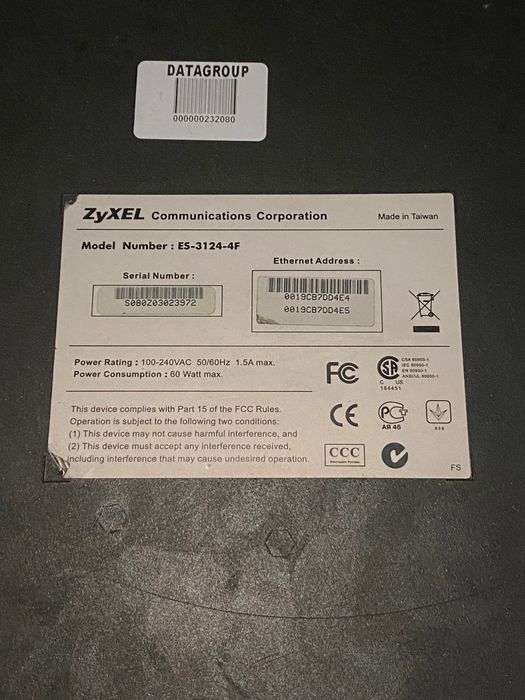 Zyxel ES-3124-4F L2 switch 4 SFP порта gs-4012f L3 L4 mes-3528