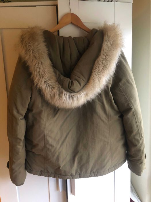 Casaco / Blusão verde caqui com capuz Zara - tam L