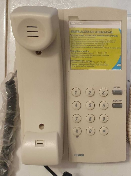 Telefone vintage fixo, Elotécnico ET2000 - 1999