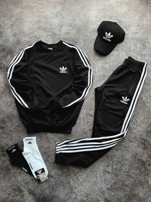 Спортивний комплект Адідас, чоловічі штани та світер